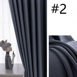 Modern Solid Color Curtain Made to Measure Curtain Blackout Curtains Drape For Living Room