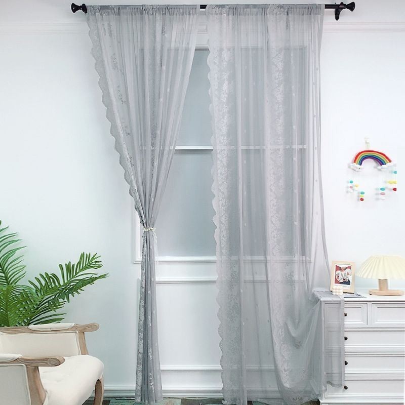 Sheer Window Curtains Elegant Voile Drapes For Living Room
