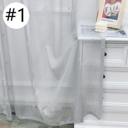 Sheer Window Curtains Elegant Voile Drapes For Living Room