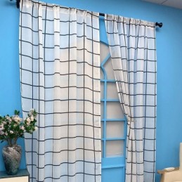 Lattice Pattern Voile Curtain Made to Measure Curtain Sheer Curtains For Living Room Bedroom