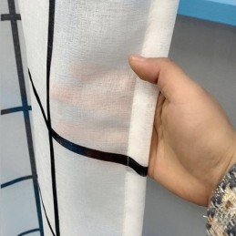 Lattice Pattern Voile Curtain Made to Measure Curtain Sheer Curtains For Living Room Bedroom