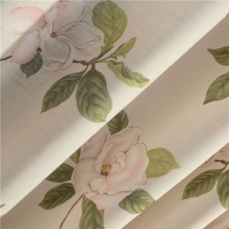 American Rural Curtain Made to Measure Curtain Fresh Flower Printed Environment Protective Cotton Fabric