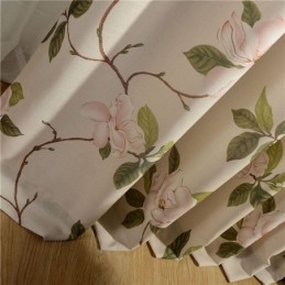 American Rural Curtain Made to Measure Curtain Fresh Flower Printed Environment Protective Cotton Fabric