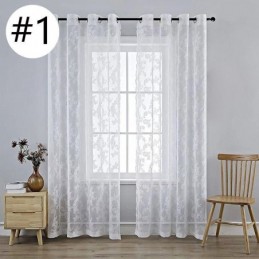 Modern Tulle Curtain Made to Measure Curtain Floral Voile Sheer For Living Room