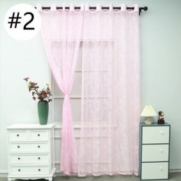 Modern Tulle Curtain Made to Measure Curtain Floral Voile Sheer For Living Room