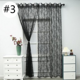 Modern Tulle Curtain Made to Measure Curtain Floral Voile Sheer For Living Room