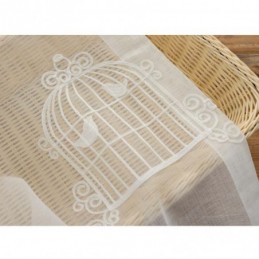 Breathable Sheer Curtain Made to Measure Curtain Bird Cage Embroidery Living Room