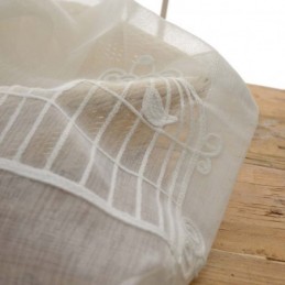 Breathable Sheer Curtain Made to Measure Curtain Bird Cage Embroidery Living Room