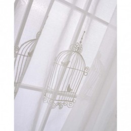 Breathable Sheer Curtain Made to Measure Curtain Bird Cage Embroidery Living Room