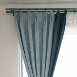 Blackout Curtain Made to Measure Curtain European Simple Style Soft Cotton Blue Jacquard Decorative Bedroom