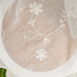 White Sheer Curtains Embroidered Windows Curtain Made to Measure Curtain Drapes Living Room Bedroom