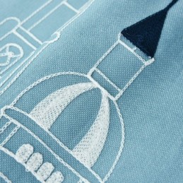 Nordic Style Castle Embroidered Window Treatment Curtains For Living Room Bedroom