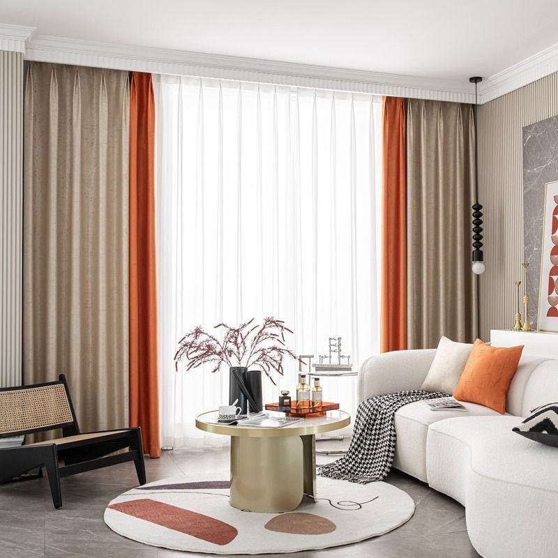 Geometric Jacquard Curtains Blackout For Living Room