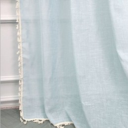 Solid Color Tulle Curtains Modern Sheer Voile Curtain Made to Measure Curtain Living Room