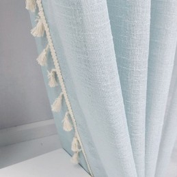 Solid Color Tulle Curtains Modern Sheer Voile Curtain Made to Measure Curtain Living Room