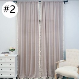 Solid Color Tulle Curtains Modern Sheer Voile Curtain Made to Measure Curtain Living Room