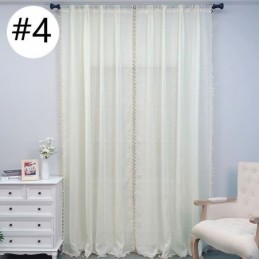 Solid Color Tulle Curtains Modern Sheer Voile Curtain Made to Measure Curtain Living Room