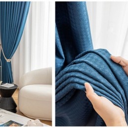 Houndstooth Jacquard Curtain Made to Measure Curtain High Shading Curtin For Living Room Bedroom