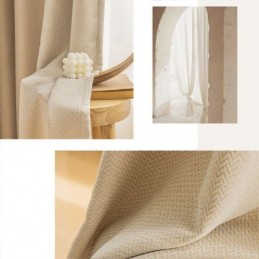 Blackout Curtains With Wave Line Pattern For Living Room Bedroom