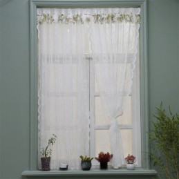 White Sheer Window Curtains...