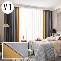 Geometric Jacquard Curtains Blackout For Living Room