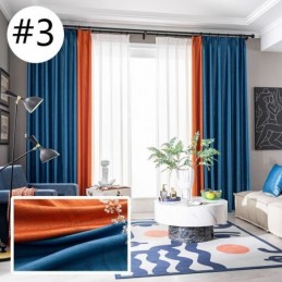 Geometric Jacquard Curtains Blackout For Living Room