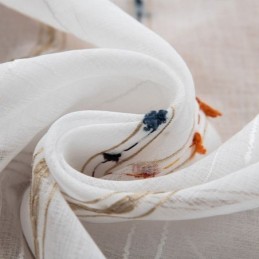 Nordic Sheer Curtains Stripe Pattern Semi Voile