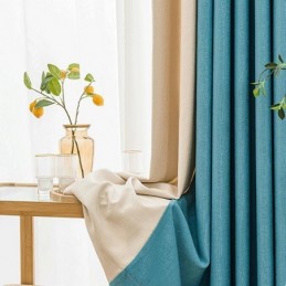 Nordic Curtains Solid Color Blackout For Living Room
