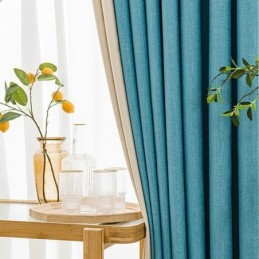 Nordic Curtains Solid Color Blackout For Living Room
