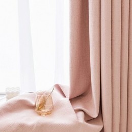 Nordic Curtains Solid Color Blackout For Living Room