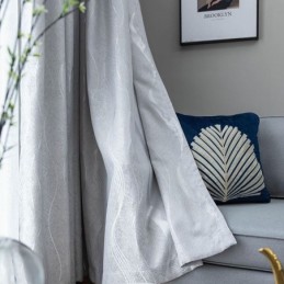 Wavy Jacquard Curtains Window Curtain Made to Measure Curtain For Living Room
