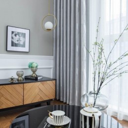 Wavy Jacquard Curtains Window Curtain Made to Measure Curtain For Living Room