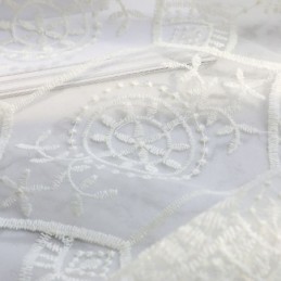 Simple Sheer Curtain Made to Measure Curtain White All match Embroidery Living Room