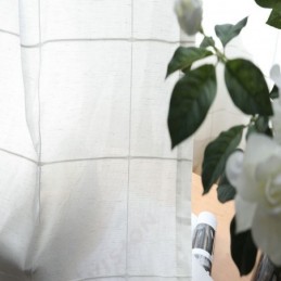 Minimalist Sheer Curtain Made to Measure Curtain Large Lattice Jacquard Voile Panel Living Room One