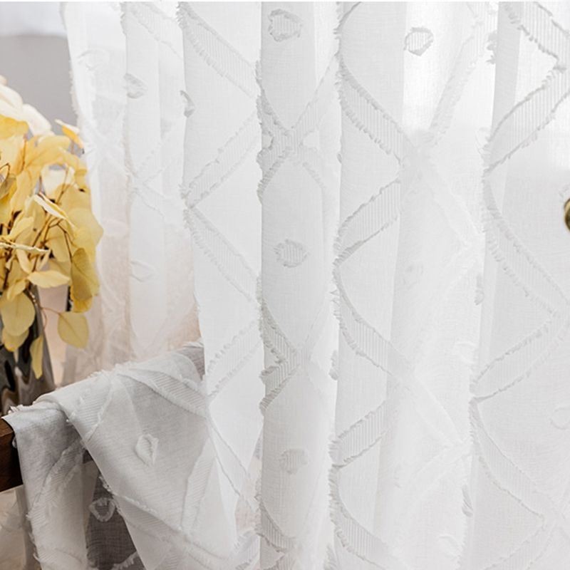 Delicate Sheer Curtain Made to Measure Curtain Embroidered Tulle Curtains For Living Room