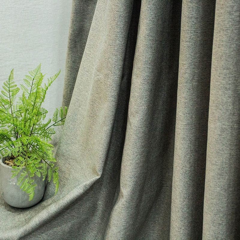Nordic Curtains Solid Color Blackout For Living Room