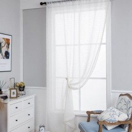 White Sheer Curtain Made to...