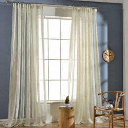 Modern Floral Tulle Curtain...