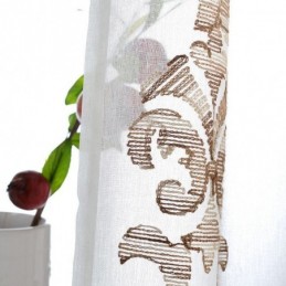 Embroidered Tulle Curtain Made to Measure Curtain Modern Voile Gauze Curtains For Living Room Bedroom