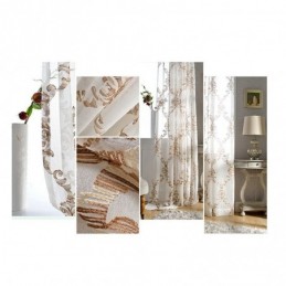 Embroidered Tulle Curtain Made to Measure Curtain Modern Voile Gauze Curtains For Living Room Bedroom