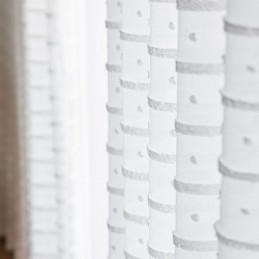 White Sheer Curtain Made to Measure Curtain Embroidered Tulle Curtains For Living Room