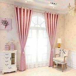 Dot Jacquard Curtains Modern Blackout For Living Room Bedroom