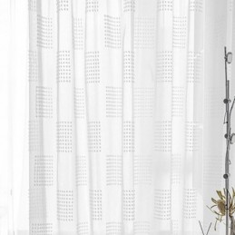 Nordic Sheer Curtain Made to Measure Curtain Embossed Tulle Living Room Bedroom