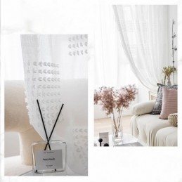Nordic Sheer Curtain Made to Measure Curtain Embossed Tulle Living Room Bedroom