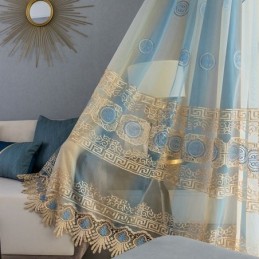 Luxury Embroidered Tulle Curtain Made to Measure Curtain Voile Sheer Living Room