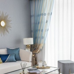 Luxury Embroidered Tulle Curtain Made to Measure Curtain Voile Sheer Living Room