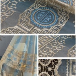 Luxury Embroidered Tulle Curtain Made to Measure Curtain Voile Sheer Living Room