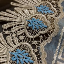 Luxury Embroidered Tulle Curtain Made to Measure Curtain Voile Sheer Living Room