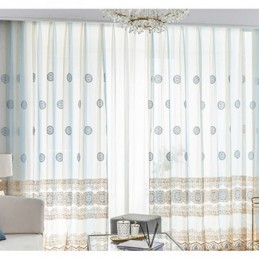 Luxury Embroidered Tulle Curtain Made to Measure Curtain Voile Sheer Living Room