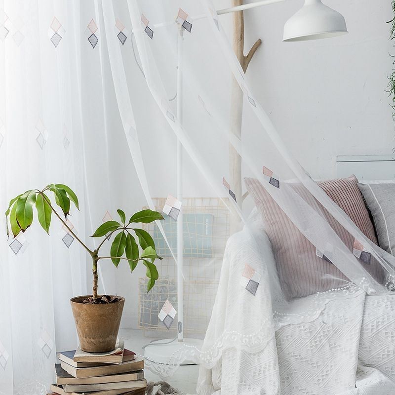 Upscale Embroidery Curtain Made to Measure Curtain Home Decor Sheer Living Room Bedroom